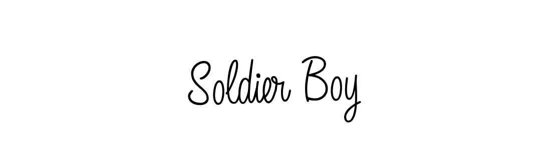 Use a signature maker to create a handwritten signature online. With this signature software, you can design (Angelique-Rose-font-FFP) your own signature for name Soldier Boy. Soldier Boy signature style 5 images and pictures png