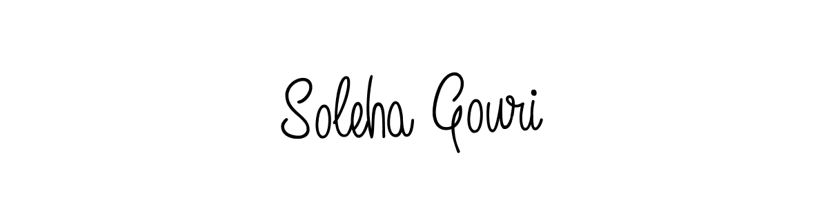 How to make Soleha Gouri signature? Angelique-Rose-font-FFP is a professional autograph style. Create handwritten signature for Soleha Gouri name. Soleha Gouri signature style 5 images and pictures png