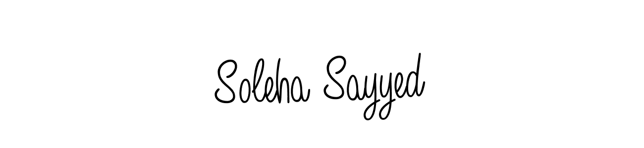 Design your own signature with our free online signature maker. With this signature software, you can create a handwritten (Angelique-Rose-font-FFP) signature for name Soleha Sayyed. Soleha Sayyed signature style 5 images and pictures png