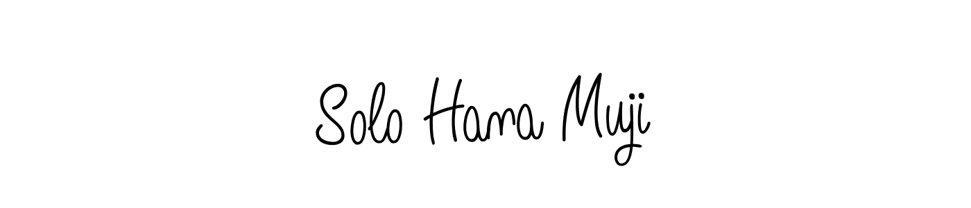 Solo Hana Muji stylish signature style. Best Handwritten Sign (Angelique-Rose-font-FFP) for my name. Handwritten Signature Collection Ideas for my name Solo Hana Muji. Solo Hana Muji signature style 5 images and pictures png