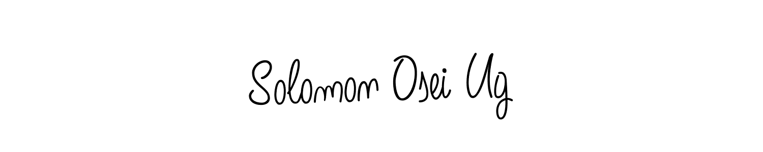 The best way (Angelique-Rose-font-FFP) to make a short signature is to pick only two or three words in your name. The name Solomon Osei Ug include a total of six letters. For converting this name. Solomon Osei Ug signature style 5 images and pictures png