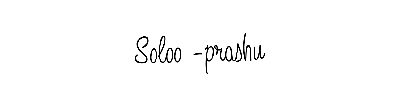 Also we have Soloo -prashu name is the best signature style. Create professional handwritten signature collection using Angelique-Rose-font-FFP autograph style. Soloo -prashu signature style 5 images and pictures png