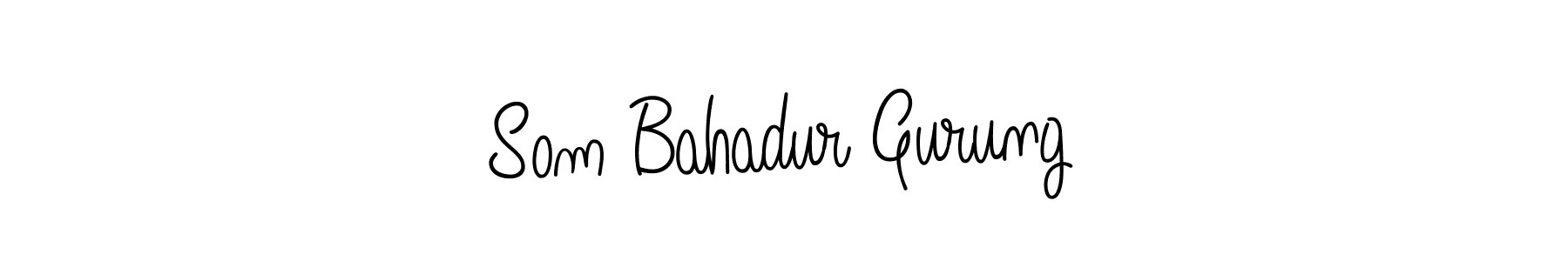 Design your own signature with our free online signature maker. With this signature software, you can create a handwritten (Angelique-Rose-font-FFP) signature for name Som Bahadur Gurung. Som Bahadur Gurung signature style 5 images and pictures png