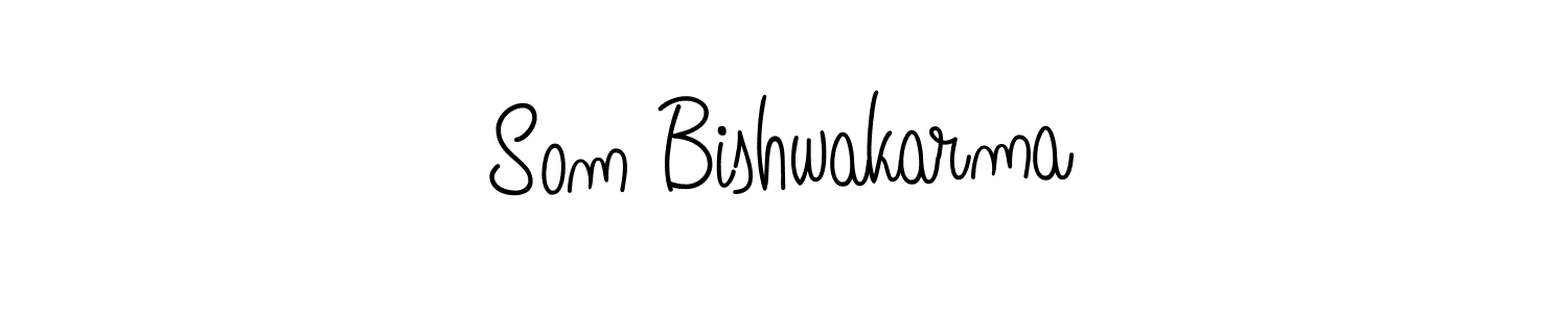 How to make Som Bishwakarma signature? Angelique-Rose-font-FFP is a professional autograph style. Create handwritten signature for Som Bishwakarma name. Som Bishwakarma signature style 5 images and pictures png