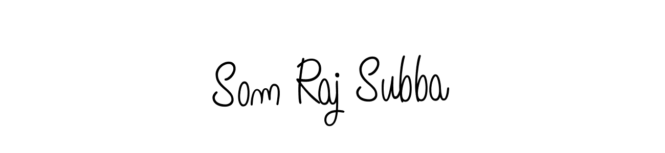 Som Raj Subba stylish signature style. Best Handwritten Sign (Angelique-Rose-font-FFP) for my name. Handwritten Signature Collection Ideas for my name Som Raj Subba. Som Raj Subba signature style 5 images and pictures png