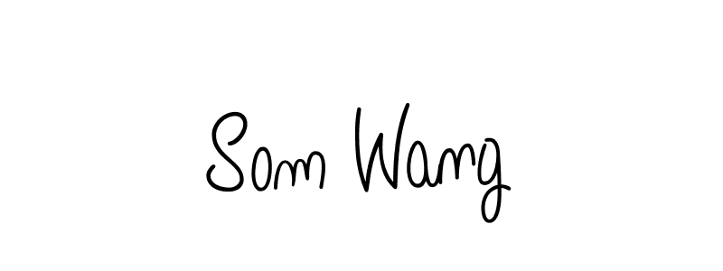 How to Draw Som Wang signature style? Angelique-Rose-font-FFP is a latest design signature styles for name Som Wang. Som Wang signature style 5 images and pictures png