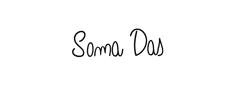 Create a beautiful signature design for name Soma Das. With this signature (Angelique-Rose-font-FFP) fonts, you can make a handwritten signature for free. Soma Das signature style 5 images and pictures png