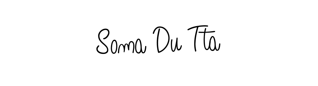 if you are searching for the best signature style for your name Soma Du Tta. so please give up your signature search. here we have designed multiple signature styles  using Angelique-Rose-font-FFP. Soma Du Tta signature style 5 images and pictures png