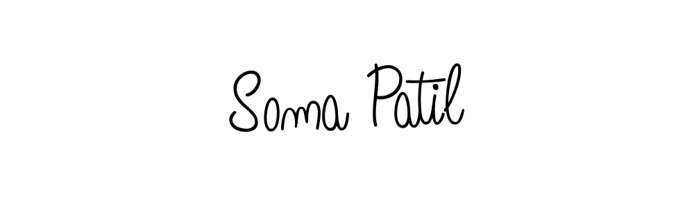 Use a signature maker to create a handwritten signature online. With this signature software, you can design (Angelique-Rose-font-FFP) your own signature for name Soma Patil. Soma Patil signature style 5 images and pictures png