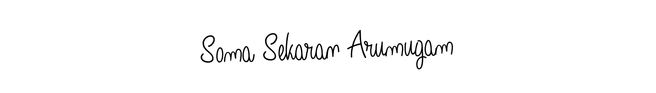 Use a signature maker to create a handwritten signature online. With this signature software, you can design (Angelique-Rose-font-FFP) your own signature for name Soma Sekaran Arumugam. Soma Sekaran Arumugam signature style 5 images and pictures png