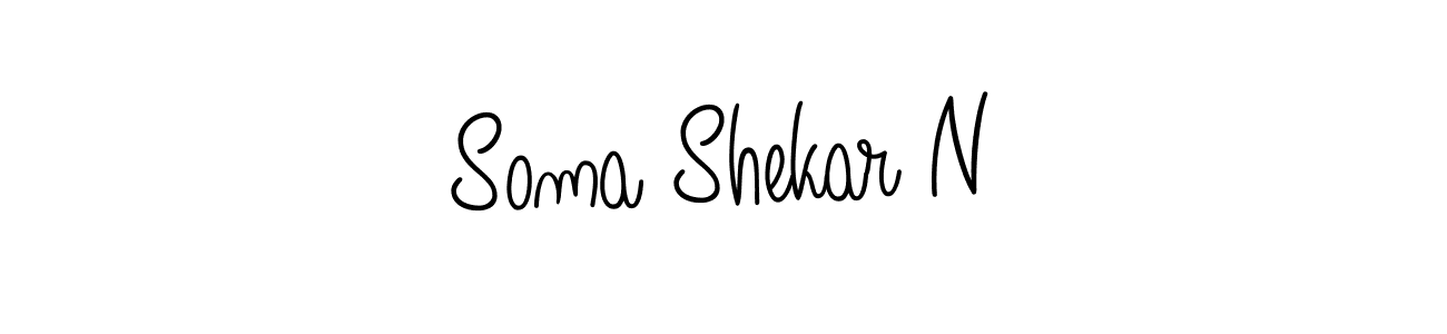 Design your own signature with our free online signature maker. With this signature software, you can create a handwritten (Angelique-Rose-font-FFP) signature for name Soma Shekar N. Soma Shekar N signature style 5 images and pictures png