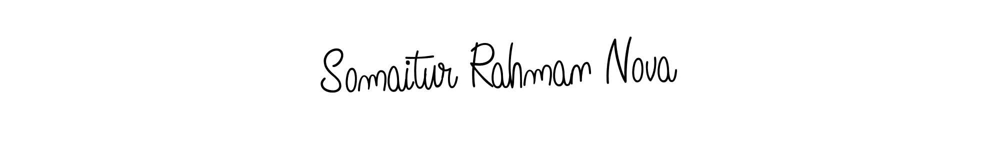 Create a beautiful signature design for name Somaitur Rahman Nova. With this signature (Angelique-Rose-font-FFP) fonts, you can make a handwritten signature for free. Somaitur Rahman Nova signature style 5 images and pictures png