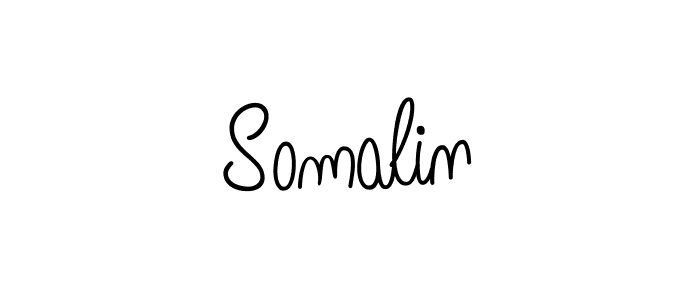 How to make Somalin name signature. Use Angelique-Rose-font-FFP style for creating short signs online. This is the latest handwritten sign. Somalin signature style 5 images and pictures png