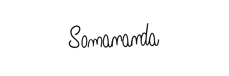 You should practise on your own different ways (Angelique-Rose-font-FFP) to write your name (Somananda) in signature. don't let someone else do it for you. Somananda signature style 5 images and pictures png