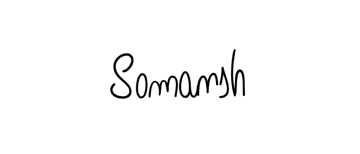 Design your own signature with our free online signature maker. With this signature software, you can create a handwritten (Angelique-Rose-font-FFP) signature for name Somansh. Somansh signature style 5 images and pictures png