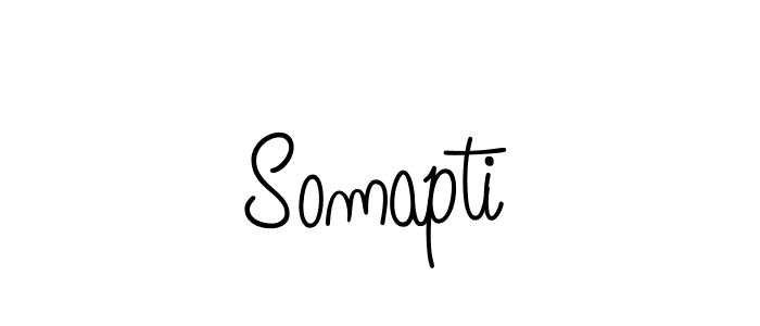 Make a beautiful signature design for name Somapti. With this signature (Angelique-Rose-font-FFP) style, you can create a handwritten signature for free. Somapti signature style 5 images and pictures png