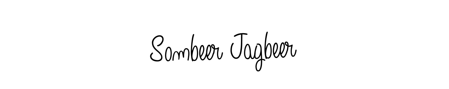 Also we have Sombeer Jagbeer name is the best signature style. Create professional handwritten signature collection using Angelique-Rose-font-FFP autograph style. Sombeer Jagbeer signature style 5 images and pictures png