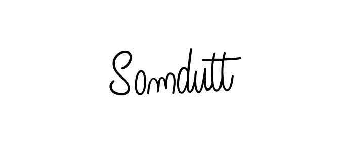 How to make Somdutt signature? Angelique-Rose-font-FFP is a professional autograph style. Create handwritten signature for Somdutt name. Somdutt signature style 5 images and pictures png