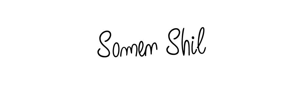 You should practise on your own different ways (Angelique-Rose-font-FFP) to write your name (Somen Shil) in signature. don't let someone else do it for you. Somen Shil signature style 5 images and pictures png