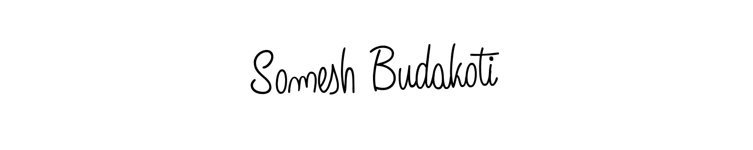 The best way (Angelique-Rose-font-FFP) to make a short signature is to pick only two or three words in your name. The name Somesh Budakoti include a total of six letters. For converting this name. Somesh Budakoti signature style 5 images and pictures png