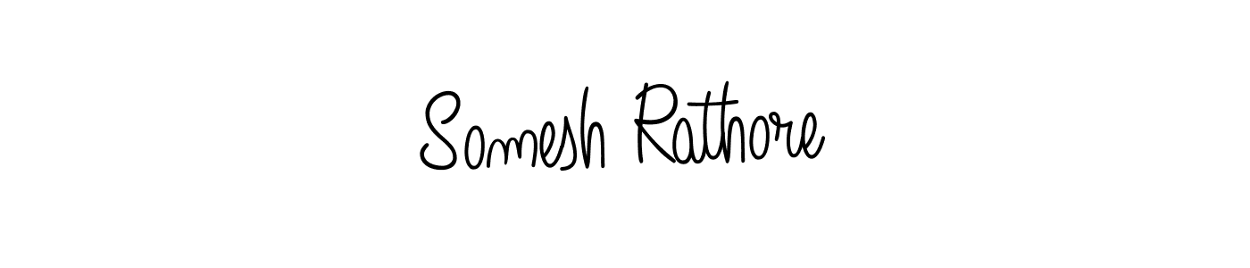 Create a beautiful signature design for name Somesh Rathore. With this signature (Angelique-Rose-font-FFP) fonts, you can make a handwritten signature for free. Somesh Rathore signature style 5 images and pictures png
