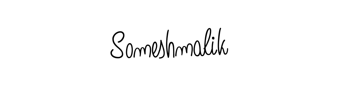 The best way (Angelique-Rose-font-FFP) to make a short signature is to pick only two or three words in your name. The name Someshmalik include a total of six letters. For converting this name. Someshmalik signature style 5 images and pictures png