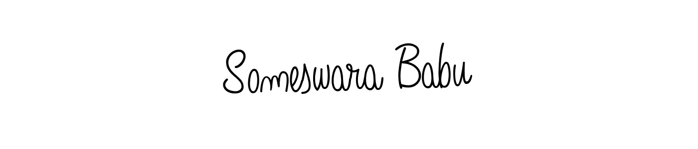 How to make Someswara Babu name signature. Use Angelique-Rose-font-FFP style for creating short signs online. This is the latest handwritten sign. Someswara Babu signature style 5 images and pictures png