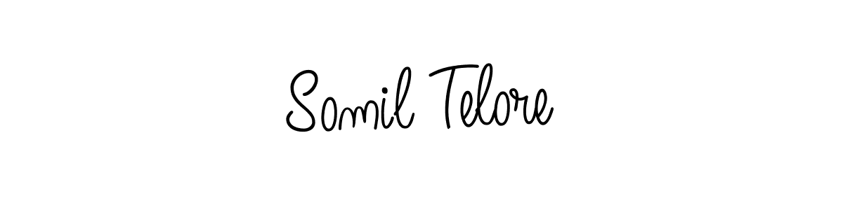 How to make Somil Telore signature? Angelique-Rose-font-FFP is a professional autograph style. Create handwritten signature for Somil Telore name. Somil Telore signature style 5 images and pictures png