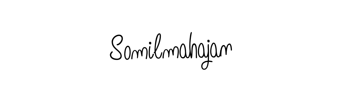 You should practise on your own different ways (Angelique-Rose-font-FFP) to write your name (Somilmahajan) in signature. don't let someone else do it for you. Somilmahajan signature style 5 images and pictures png