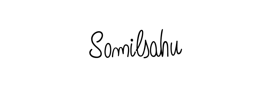 Create a beautiful signature design for name Somilsahu. With this signature (Angelique-Rose-font-FFP) fonts, you can make a handwritten signature for free. Somilsahu signature style 5 images and pictures png