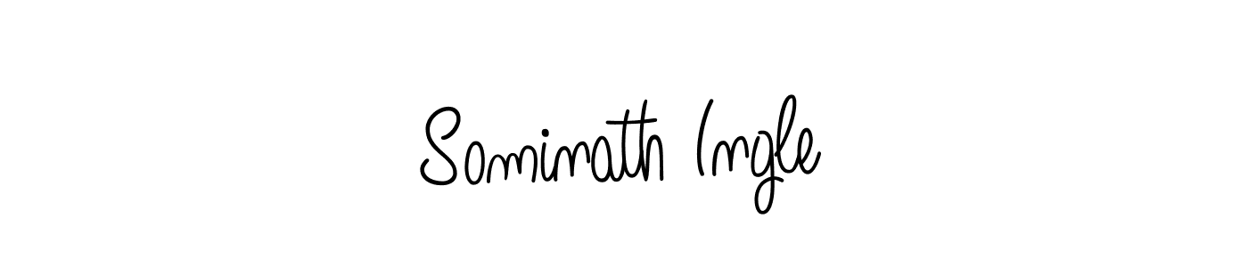 Use a signature maker to create a handwritten signature online. With this signature software, you can design (Angelique-Rose-font-FFP) your own signature for name Sominath Ingle. Sominath Ingle signature style 5 images and pictures png