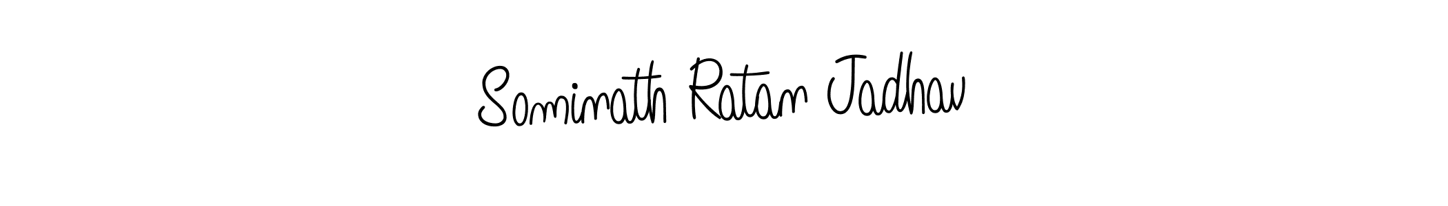 Create a beautiful signature design for name Sominath Ratan Jadhav. With this signature (Angelique-Rose-font-FFP) fonts, you can make a handwritten signature for free. Sominath Ratan Jadhav signature style 5 images and pictures png