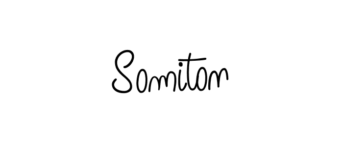 You should practise on your own different ways (Angelique-Rose-font-FFP) to write your name (Somiton) in signature. don't let someone else do it for you. Somiton signature style 5 images and pictures png