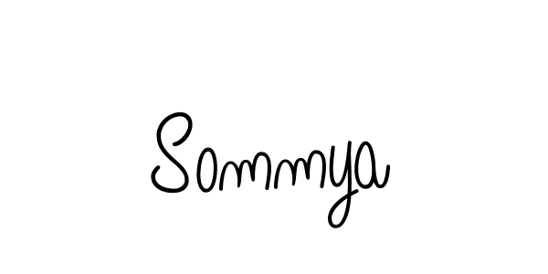 How to make Sommya name signature. Use Angelique-Rose-font-FFP style for creating short signs online. This is the latest handwritten sign. Sommya signature style 5 images and pictures png