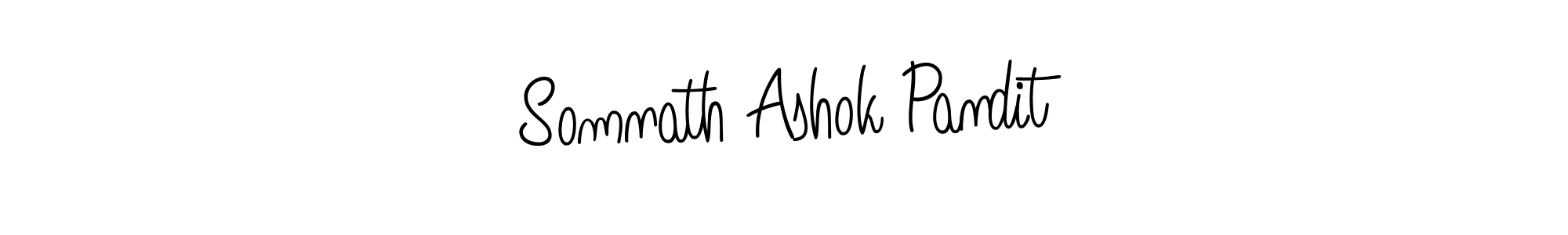 Somnath Ashok Pandit stylish signature style. Best Handwritten Sign (Angelique-Rose-font-FFP) for my name. Handwritten Signature Collection Ideas for my name Somnath Ashok Pandit. Somnath Ashok Pandit signature style 5 images and pictures png