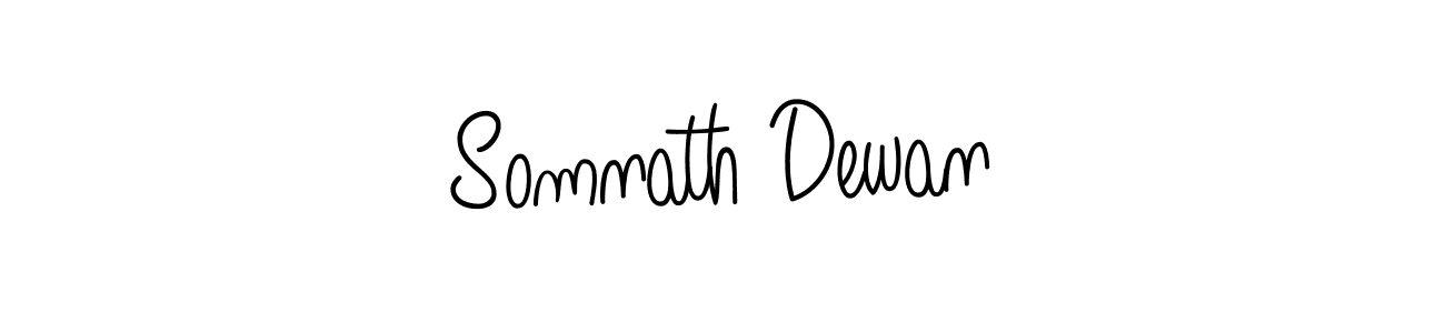 How to make Somnath Dewan name signature. Use Angelique-Rose-font-FFP style for creating short signs online. This is the latest handwritten sign. Somnath Dewan signature style 5 images and pictures png