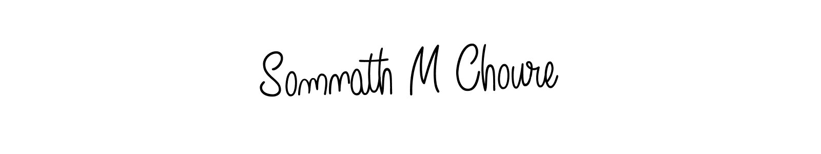 How to make Somnath M Choure name signature. Use Angelique-Rose-font-FFP style for creating short signs online. This is the latest handwritten sign. Somnath M Choure signature style 5 images and pictures png