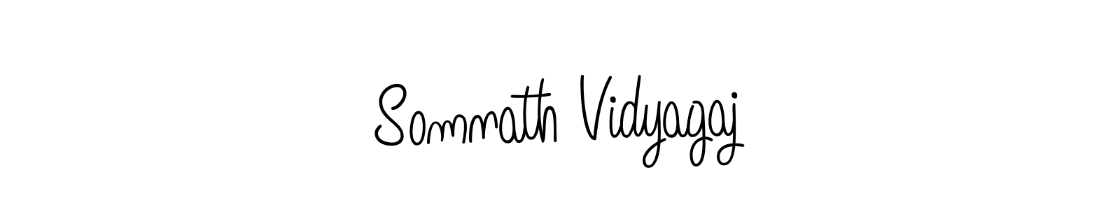 Design your own signature with our free online signature maker. With this signature software, you can create a handwritten (Angelique-Rose-font-FFP) signature for name Somnath Vidyagaj. Somnath Vidyagaj signature style 5 images and pictures png