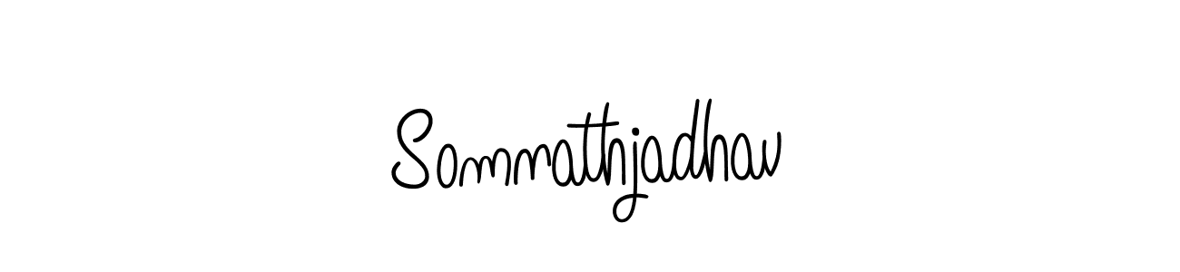 Make a beautiful signature design for name Somnathjadhav. With this signature (Angelique-Rose-font-FFP) style, you can create a handwritten signature for free. Somnathjadhav signature style 5 images and pictures png