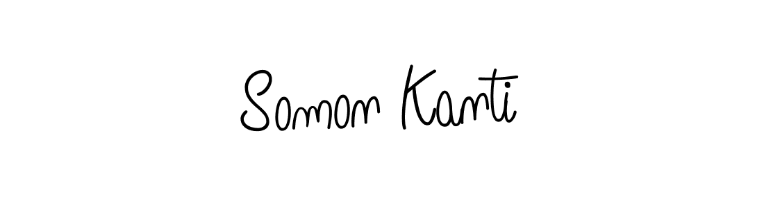 You should practise on your own different ways (Angelique-Rose-font-FFP) to write your name (Somon Kanti) in signature. don't let someone else do it for you. Somon Kanti signature style 5 images and pictures png