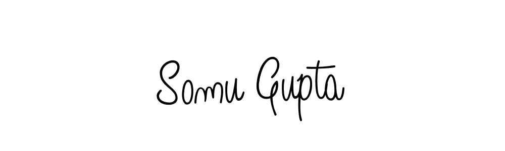 Create a beautiful signature design for name Somu Gupta. With this signature (Angelique-Rose-font-FFP) fonts, you can make a handwritten signature for free. Somu Gupta signature style 5 images and pictures png