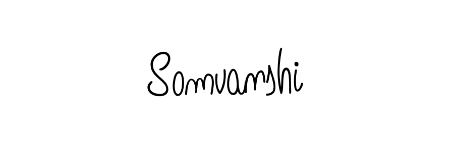 Make a beautiful signature design for name Somvanshi. With this signature (Angelique-Rose-font-FFP) style, you can create a handwritten signature for free. Somvanshi signature style 5 images and pictures png