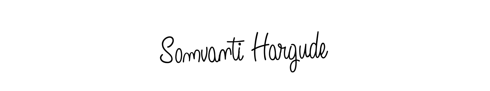 Also we have Somvanti Hargude name is the best signature style. Create professional handwritten signature collection using Angelique-Rose-font-FFP autograph style. Somvanti Hargude signature style 5 images and pictures png