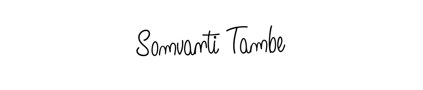 Design your own signature with our free online signature maker. With this signature software, you can create a handwritten (Angelique-Rose-font-FFP) signature for name Somvanti Tambe. Somvanti Tambe signature style 5 images and pictures png