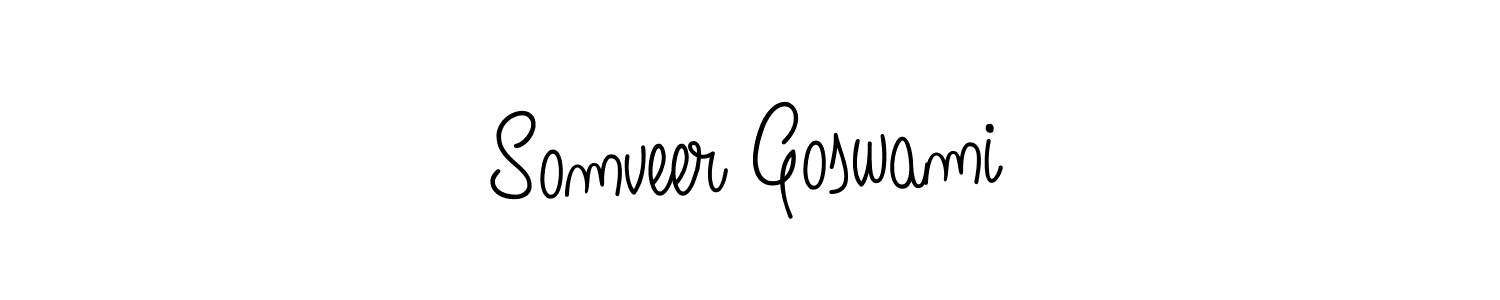 Somveer Goswami stylish signature style. Best Handwritten Sign (Angelique-Rose-font-FFP) for my name. Handwritten Signature Collection Ideas for my name Somveer Goswami. Somveer Goswami signature style 5 images and pictures png