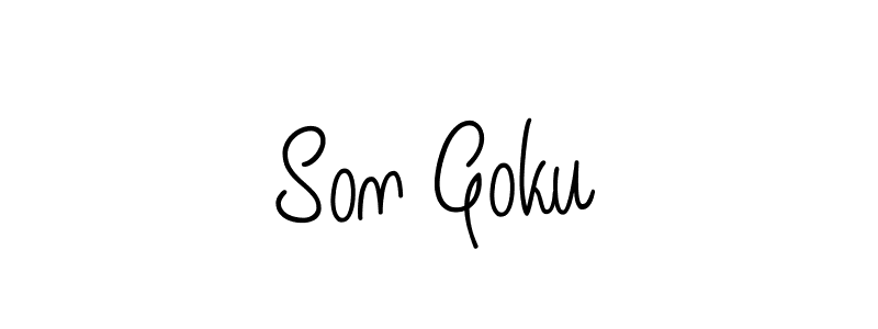 Make a beautiful signature design for name Son Goku. With this signature (Angelique-Rose-font-FFP) style, you can create a handwritten signature for free. Son Goku signature style 5 images and pictures png