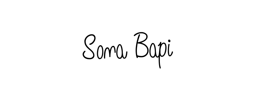 How to make Sona Bapi name signature. Use Angelique-Rose-font-FFP style for creating short signs online. This is the latest handwritten sign. Sona Bapi signature style 5 images and pictures png