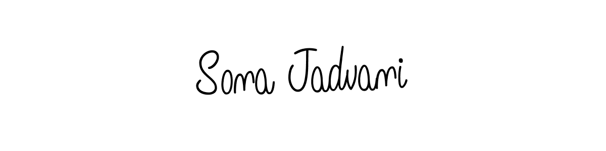 How to Draw Sona Jadvani signature style? Angelique-Rose-font-FFP is a latest design signature styles for name Sona Jadvani. Sona Jadvani signature style 5 images and pictures png