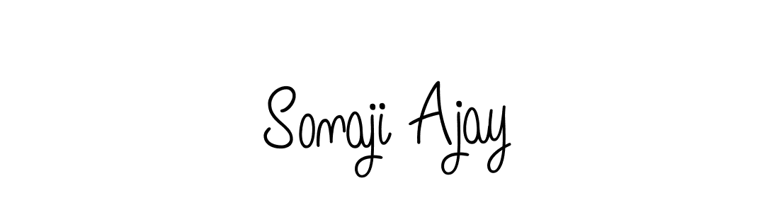 Also we have Sonaji Ajay name is the best signature style. Create professional handwritten signature collection using Angelique-Rose-font-FFP autograph style. Sonaji Ajay signature style 5 images and pictures png
