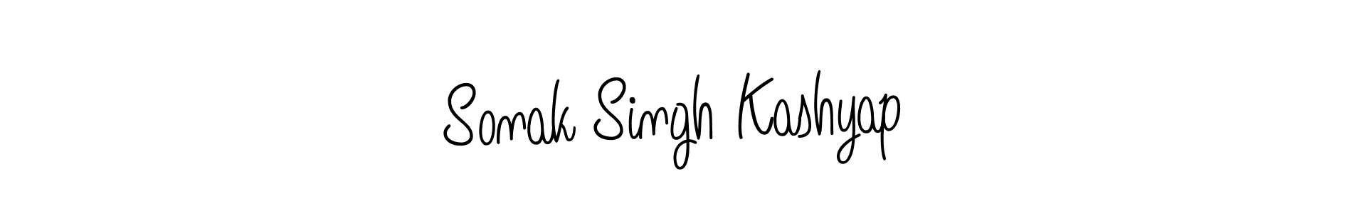 Make a beautiful signature design for name Sonak Singh Kashyap. With this signature (Angelique-Rose-font-FFP) style, you can create a handwritten signature for free. Sonak Singh Kashyap signature style 5 images and pictures png